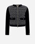Herno GLAM TWEED AND KNIT PLANE BOMBER JACKET  MP000137D131749300