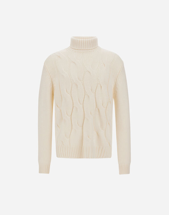 Herno CABLE-KNIT WOOL ROLL-NECK JUMPER  ML000023U700151010