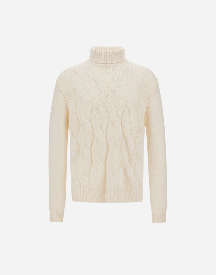 Herno CABLE-KNIT WOOL ROLL-NECK JUMPER  ML000023U700151010