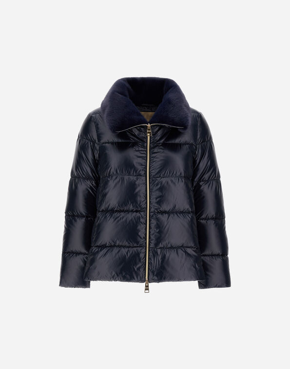 Herno JACKET IN NYLON ULTRALIGHT AND LADY ALTERNATIVE FUR  PI001923D12017Z9200