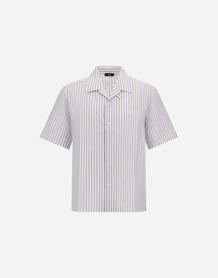 Herno SHORT-SLEEVED SHIRT IN MELANGE STRIPED COTTON  CM000031U133189010