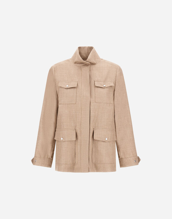 Herno FIELD JACKET IN HIGH-HANDED WOOL SILK LINEN  FI000012D334892157