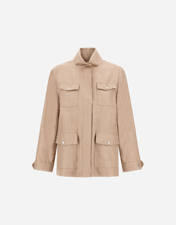 Herno FIELD JACKET IN HIGH-HANDED WOOL SILK LINEN  FI000012D334892157