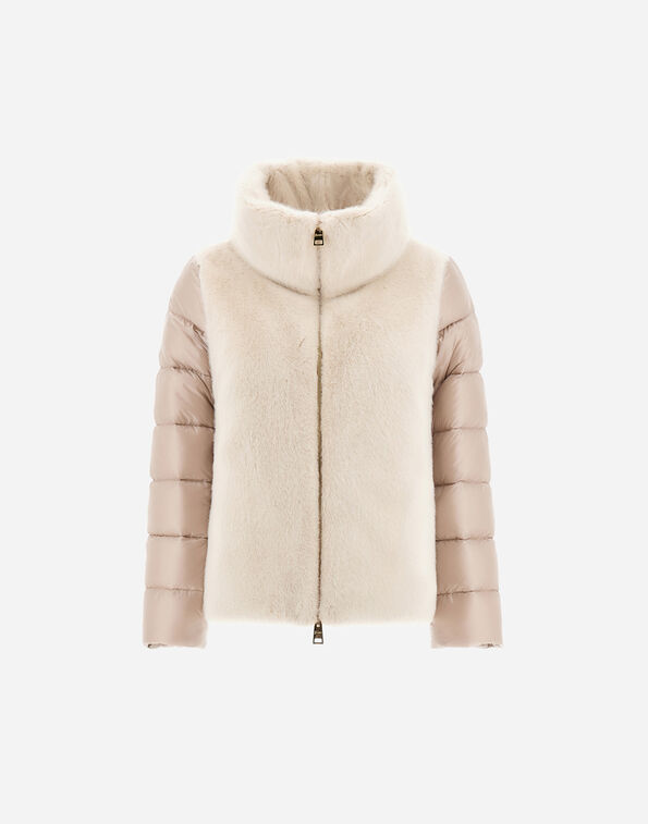 Herno CAPE IN NYLON ULTRALIGHT AND LADY ALTERNATIVE FUR  PI002017D12017Z1985
