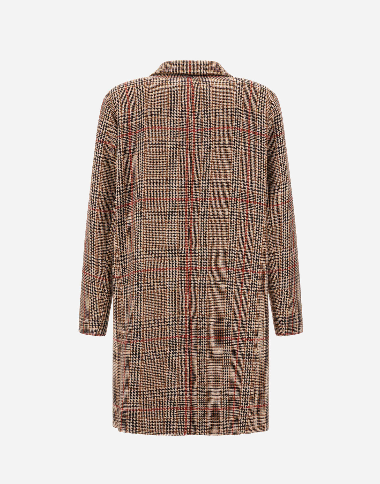 COAT IN GLEN CHECK R-WOOL in Camel for Men | Herno®