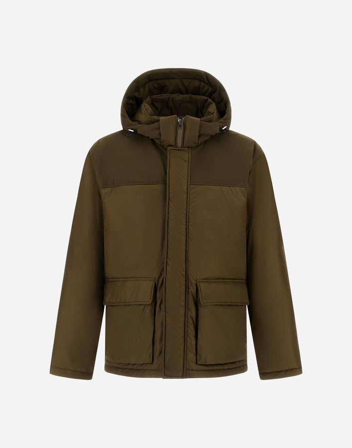 Herno SHORT PARKA IN NYLON CHAMONIX AND WAXED COTTON BLEND  GC000120U12004Z7740