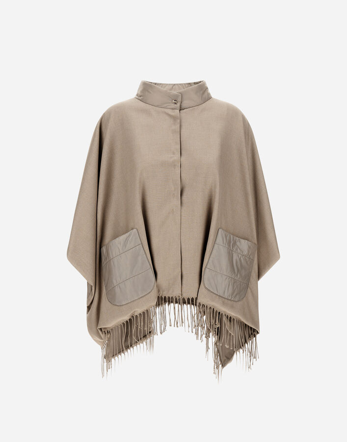 Herno Purple Virgin Wool Poncho main image 1