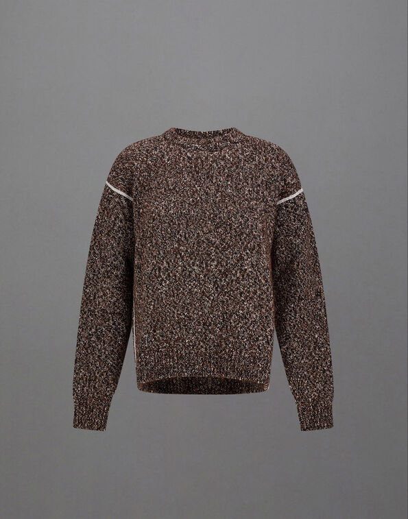 Herno LAMINAR JUMPER IN MOULIN&Eacute; KNIT  MG00014DL703789300