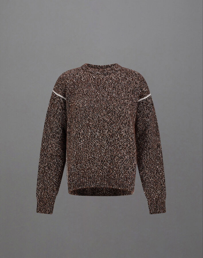 Herno LAMINAR JUMPER IN MOULIN&Eacute; KNIT  MG00014DL703789300
