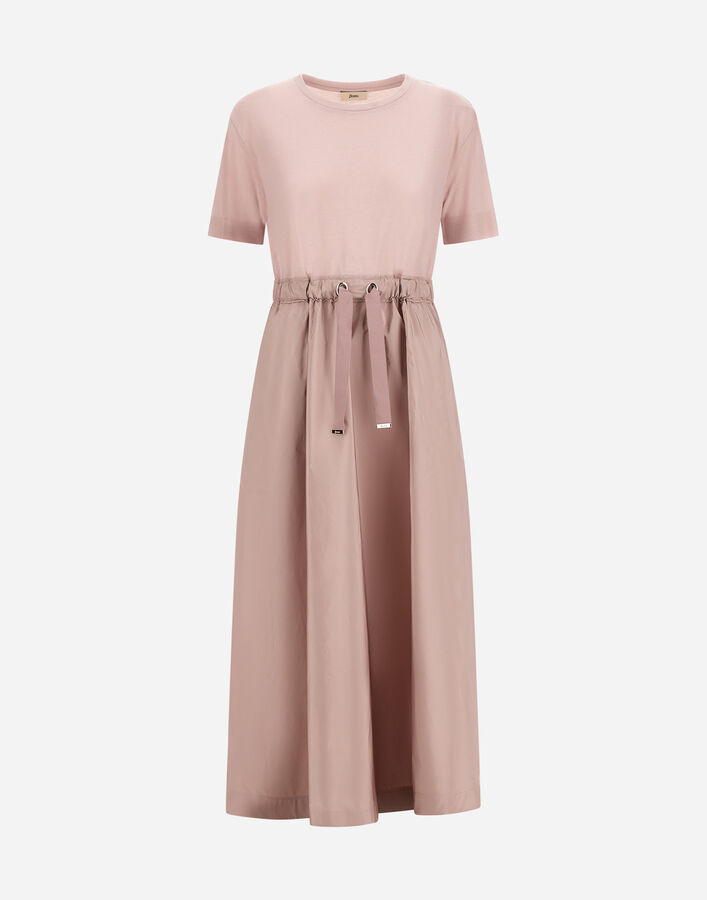 Herno DRESS IN GLAM KNIT EFFECT AND TECHNO TAFFETA  AB000032D520564035