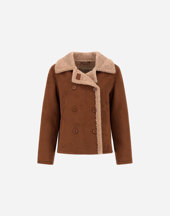 Herno SHEARLING-EFFECT PEA COAT  GC000604D127548012