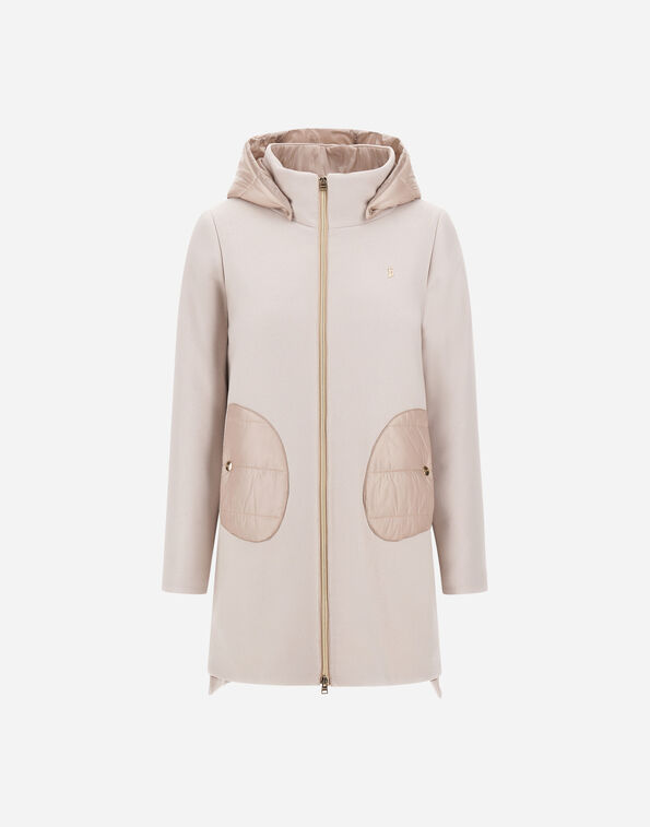 Herno HOODED COAT IN ECOWOOL AND NYLON ULTRALIGHT  GC000049G333441985