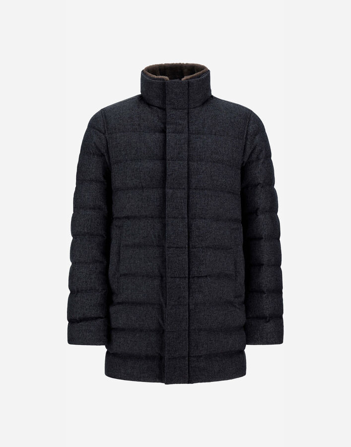 Herno CARCOAT IN CASHMERE, SILK AND MONOGRAM  PI001310U380879200