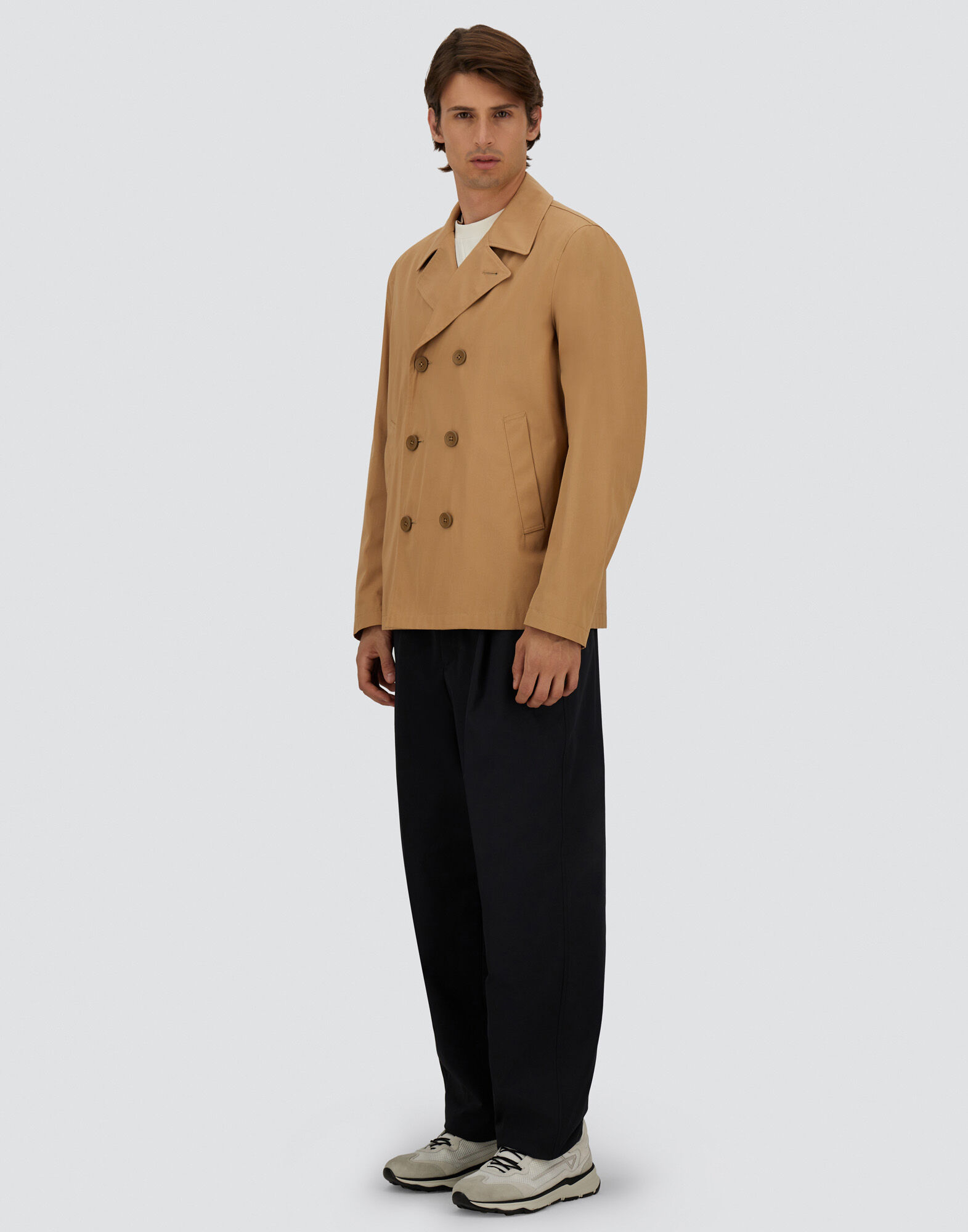 PEA COAT IN DEAN in Camel for Men | Herno®