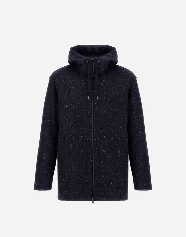 Herno RESORT PARKA IN BOUCL&Eacute; WOOL FABRIC AND MICROFIBRE WITH A SUEDE-EFFECT FINISH  PA00033UR334979200