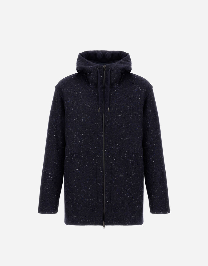 Herno RESORT PARKA IN BOUCL&Eacute; WOOL FABRIC AND MICROFIBRE WITH A SUEDE-EFFECT FINISH  PA00033UR334979200