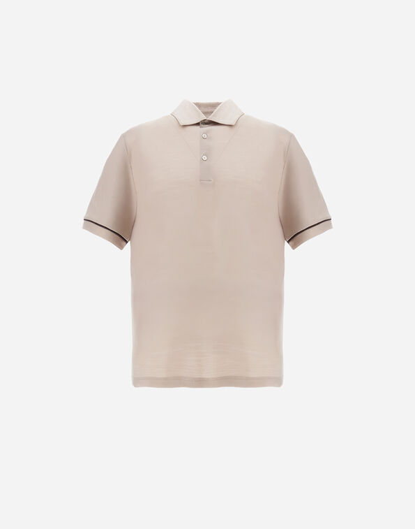 Herno RESORT POLO SHIRT IN WOOL JERSEY WITH A SHINY FINISH  JPL0011UR520681985