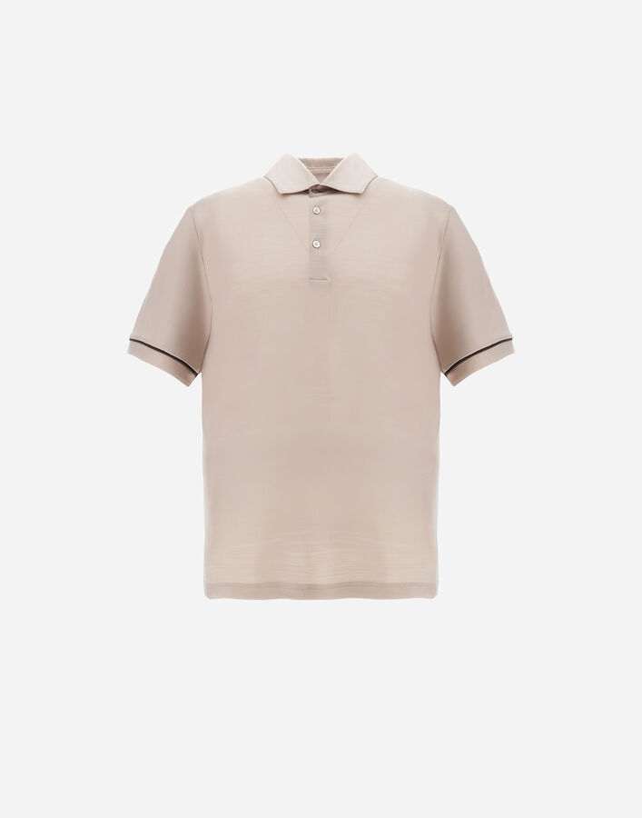Herno RESORT POLO SHIRT IN WOOL JERSEY WITH A SHINY FINISH  JPL0011UR520681985