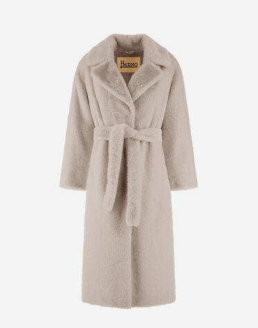 COAT IN SOFT FAUX FUR in Chantilly for Women | Herno®