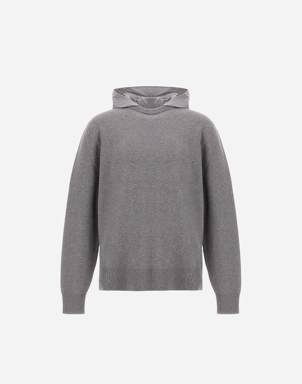 Herno RESORT SWEATER IN DOUBLE COTTON KNIT AND TRAVEL NYLON PONENTE  MG00027UR721119430