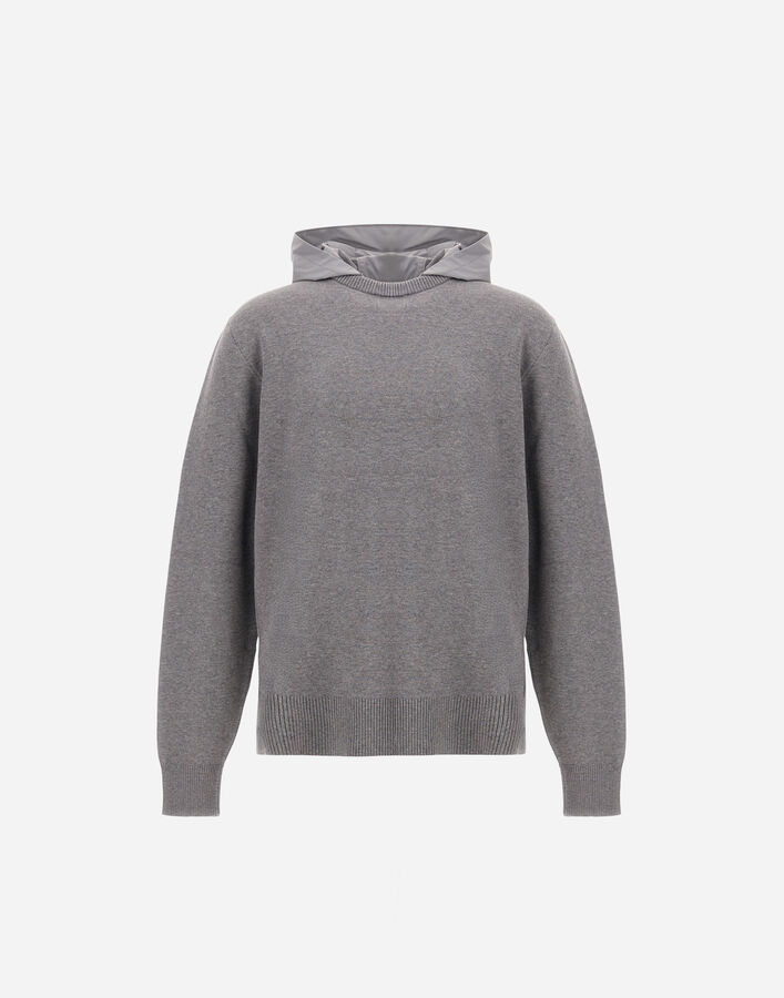 Herno RESORT SWEATER IN DOUBLE COTTON KNIT AND TRAVEL NYLON PONENTE  MG00027UR721119430