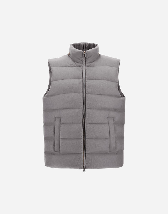 Herno VEST IN CASHMERE, SILK AND MONOGRAM  PI001282U380879430