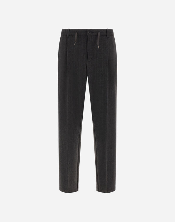 Herno PINSTRIPED TECHNICAL FABRIC TROUSERS  PT000224U12935S9487