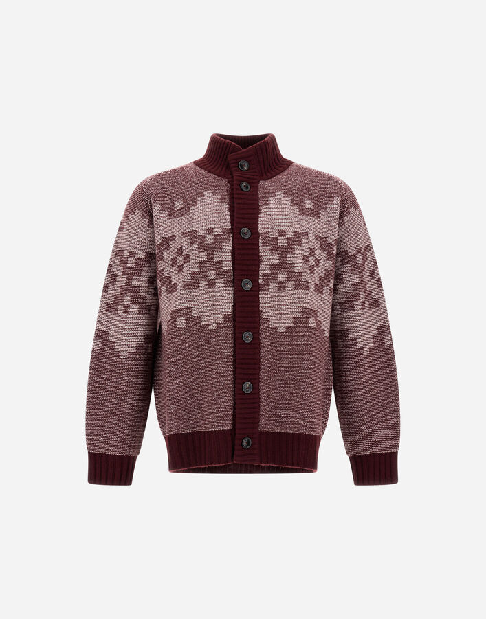Herno WOOL AND CASHMERE CARDIGAN WITH NORWEGIAN PATTERN  MC000217U703646710