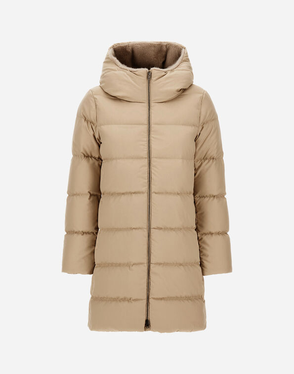 Herno A-SHAPE JACKET IN ARENDELLE AND NEW LADY FAUX FUR  PI001948D12414Z1980