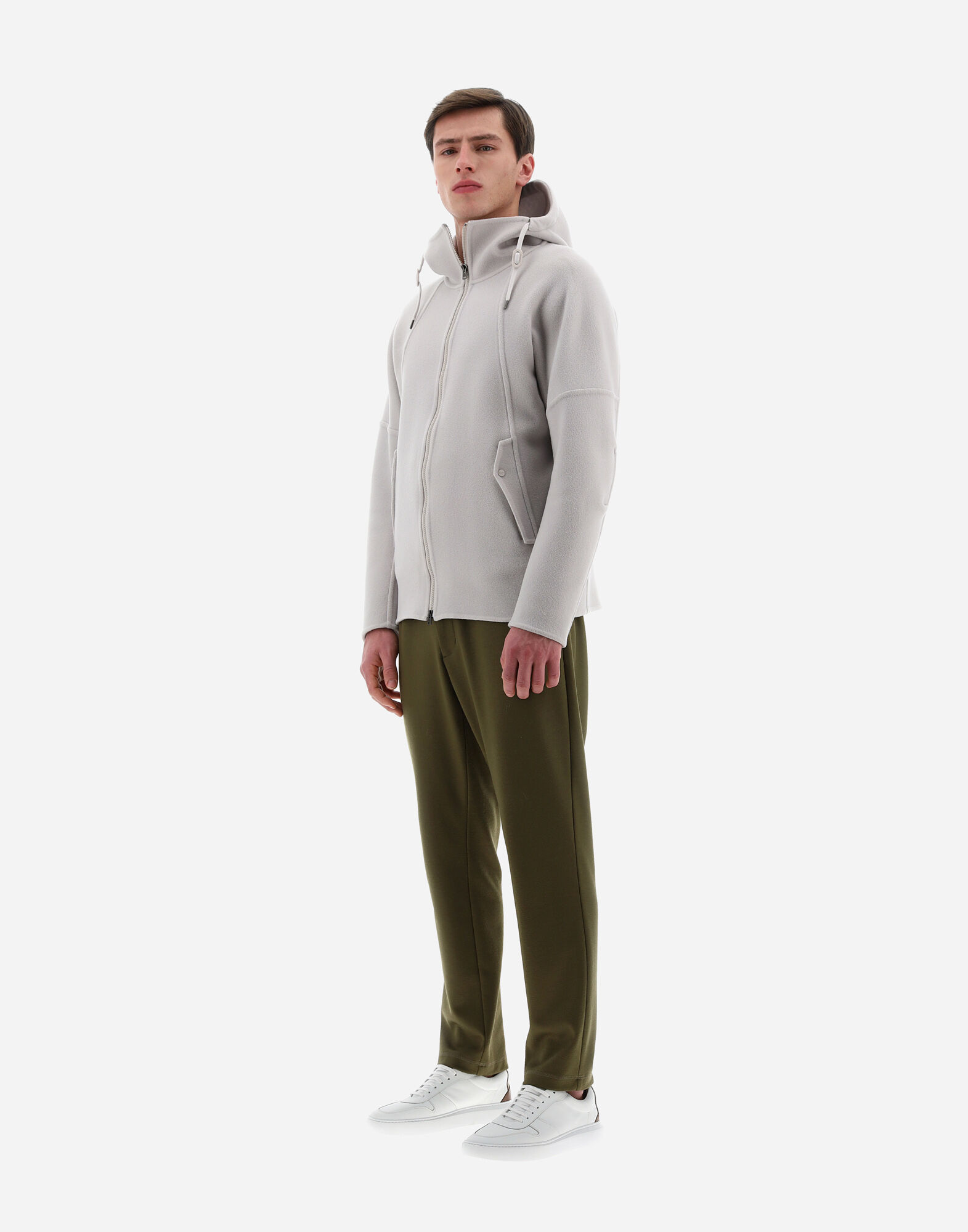 RESORT BOMBER JACKET IN MODERN DOUBLE in Chantilly for Men | Herno®