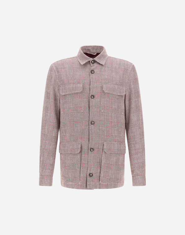 Herno FIELD JACKET IN GLEN CHECK LINEN  FI000149U171566700
