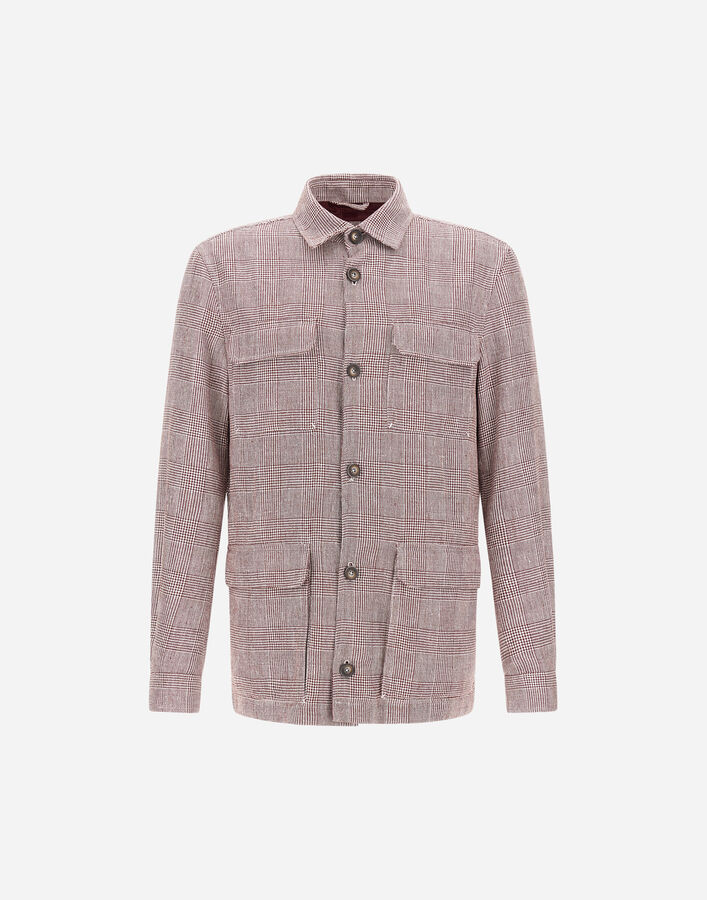 Herno FIELD JACKET IN GLEN CHECK LINEN  FI000149U171566700