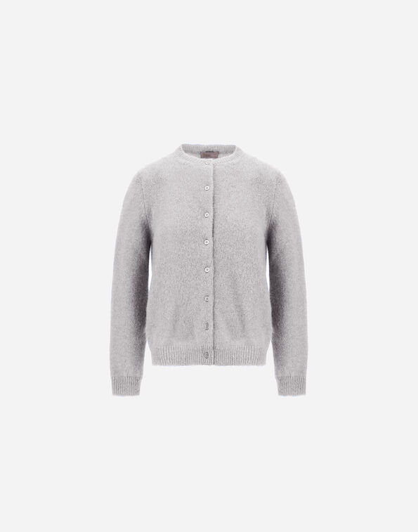 Herno RESORT CARDIGAN IN ALPACA AND LUREX STOCKING STITCH  MC00048DR703349404