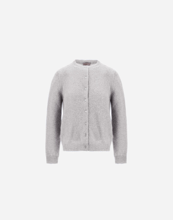 Herno RESORT CARDIGAN IN ALPACA AND LUREX STOCKING STITCH  MC00048DR703349404
