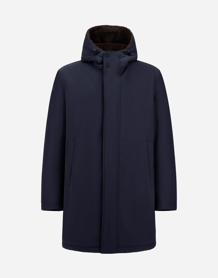 Herno PARKA IN MATTE TWILL AND LIGHT FAUX FUR  PA000190U129239200