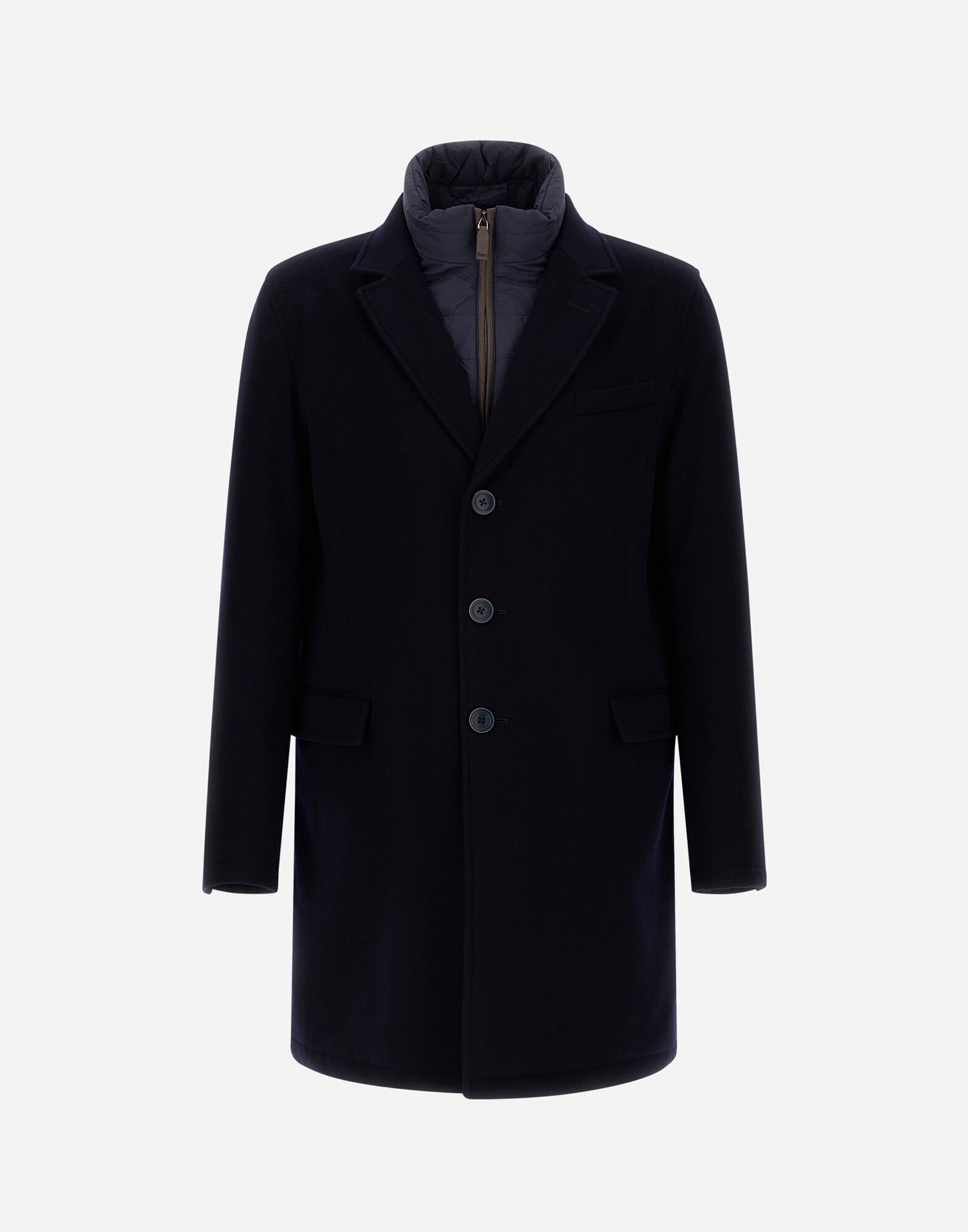 ジャケット・アウター Beaver Wool Double Breasted Overcoat WOOL BEAVER COAT in Navy Blue for Men | Herno®