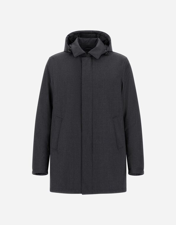 Herno FLANNEL COAT WITH WATERPROOF MEMBRANE  PI001380U334989487