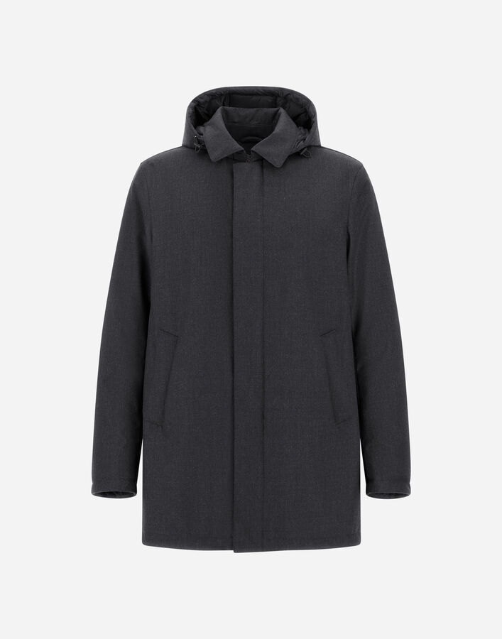 Herno FLANNEL COAT WITH WATERPROOF MEMBRANE  PI001380U334989487