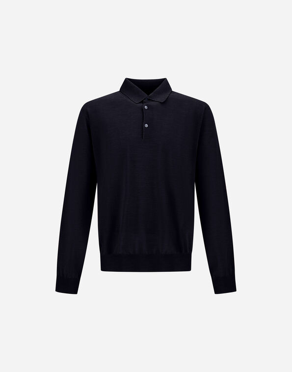 Herno RESORT POLO SHIRT IN WOOL AND SILK KNIT  MPL0005UR700259280