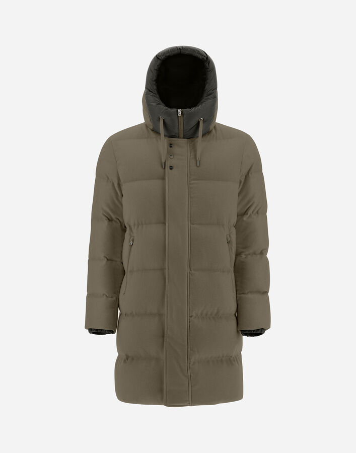 Herno Men's Waxed Cotton Short Parka Green