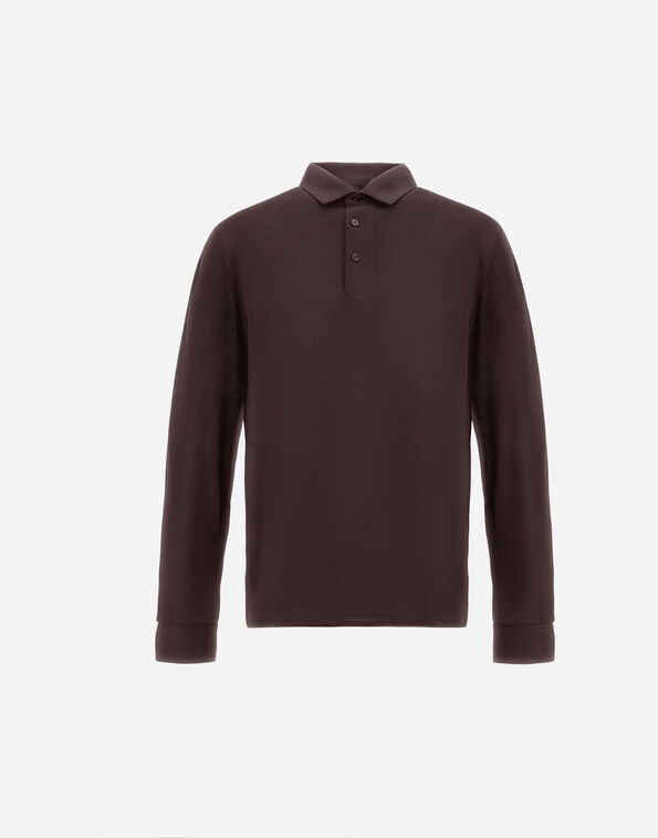 Herno RESORT POLO SHIRT IN WOOL JERSEY WITH A SHINY FINISH  JPL0013UR520688800