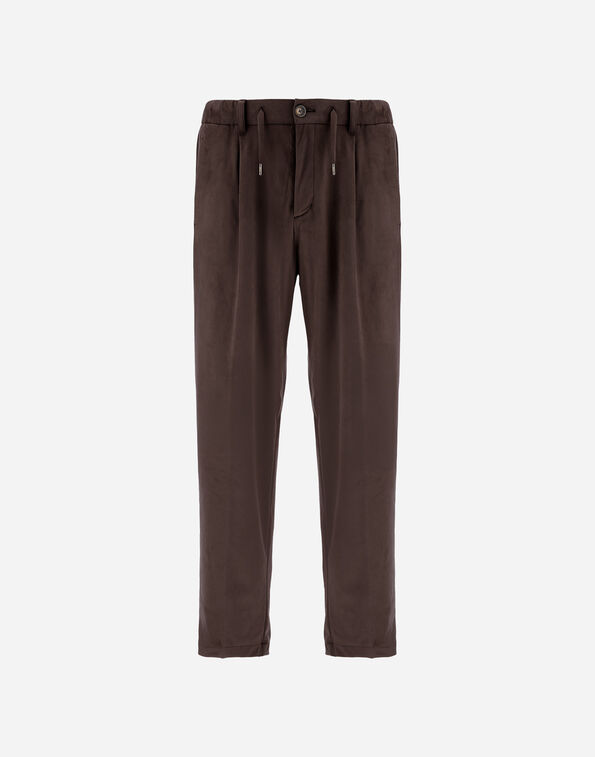Herno RESORT TROUSERS IN SUEDE-EFFECT MICROFIBRE  PT00045UR124548993