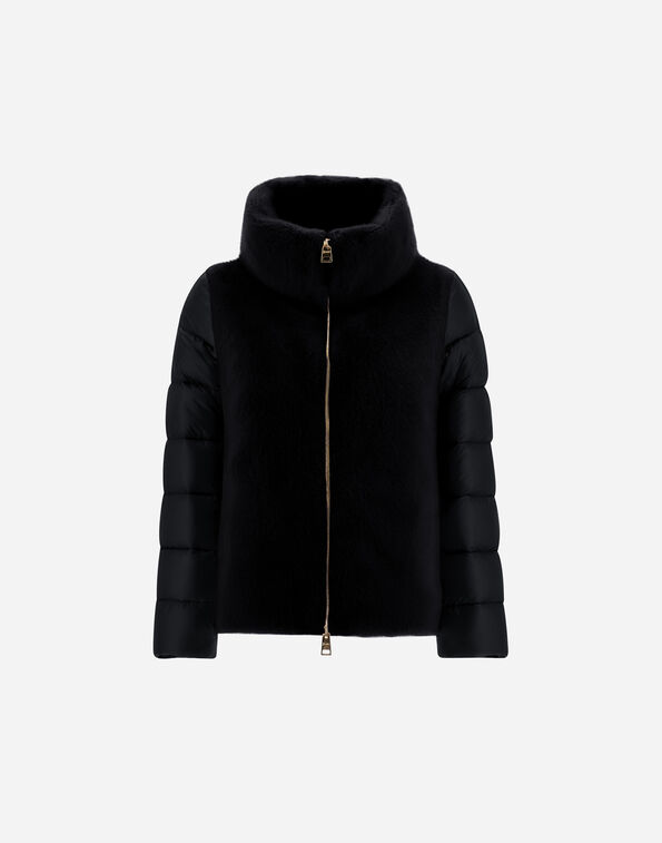 Herno CAPE IN NYLON ULTRALIGHT AND LADY ALTERNATIVE FUR  PI002017D12017Z9300