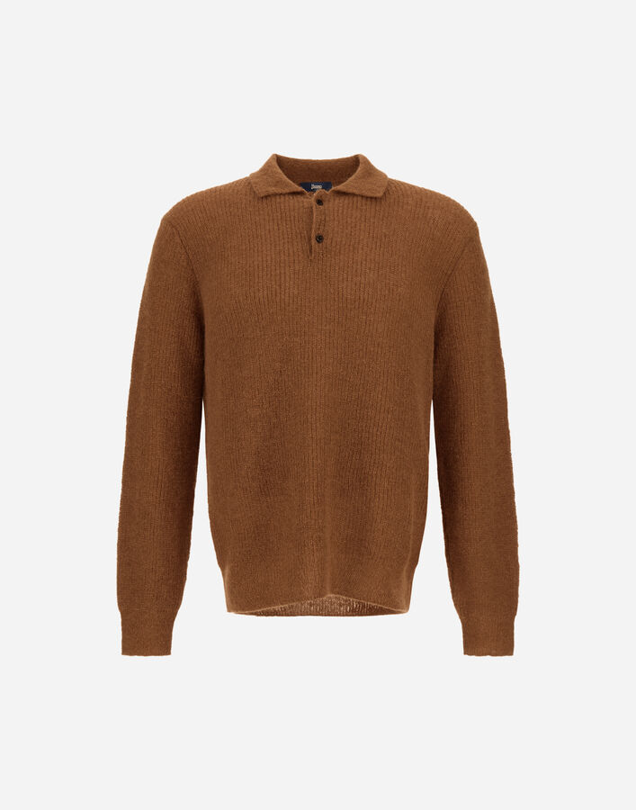 Herno POLO SHIRT IN COB STITCH ALPACA WOOL  MPL00004U703122155