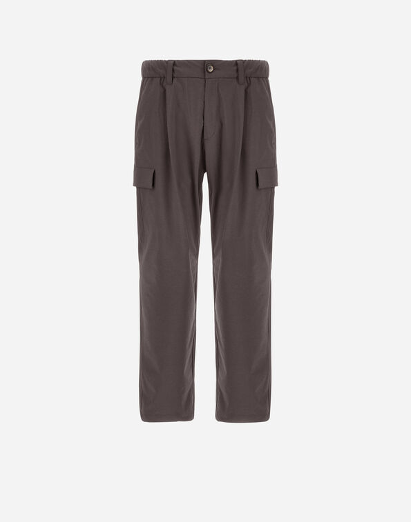 Herno RESORT CARGO TROUSERS IN MELANGE-EFFECT STRETCH NYLON  PT00035UR12742S8800