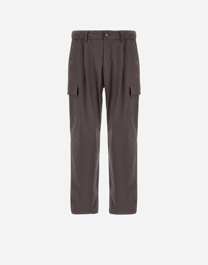 Herno RESORT CARGO TROUSERS IN MELANGE-EFFECT STRETCH NYLON  PT00035UR12742S8800