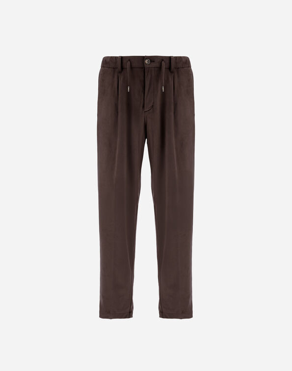 Herno RESORT TROUSERS IN SUEDE-EFFECT MICROFIBRE  PT00045UR124548993