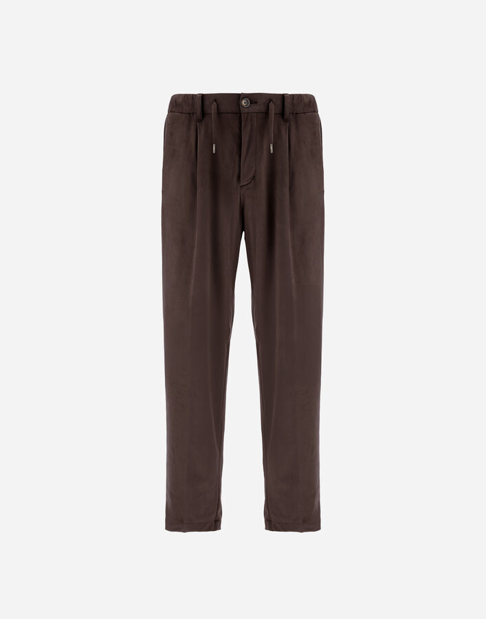 Herno RESORT TROUSERS IN SUEDE-EFFECT MICROFIBRE  PT00045UR124548993