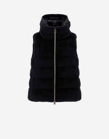 VEST IN NEW LADY FAUX FUR in Black for Women | Herno®