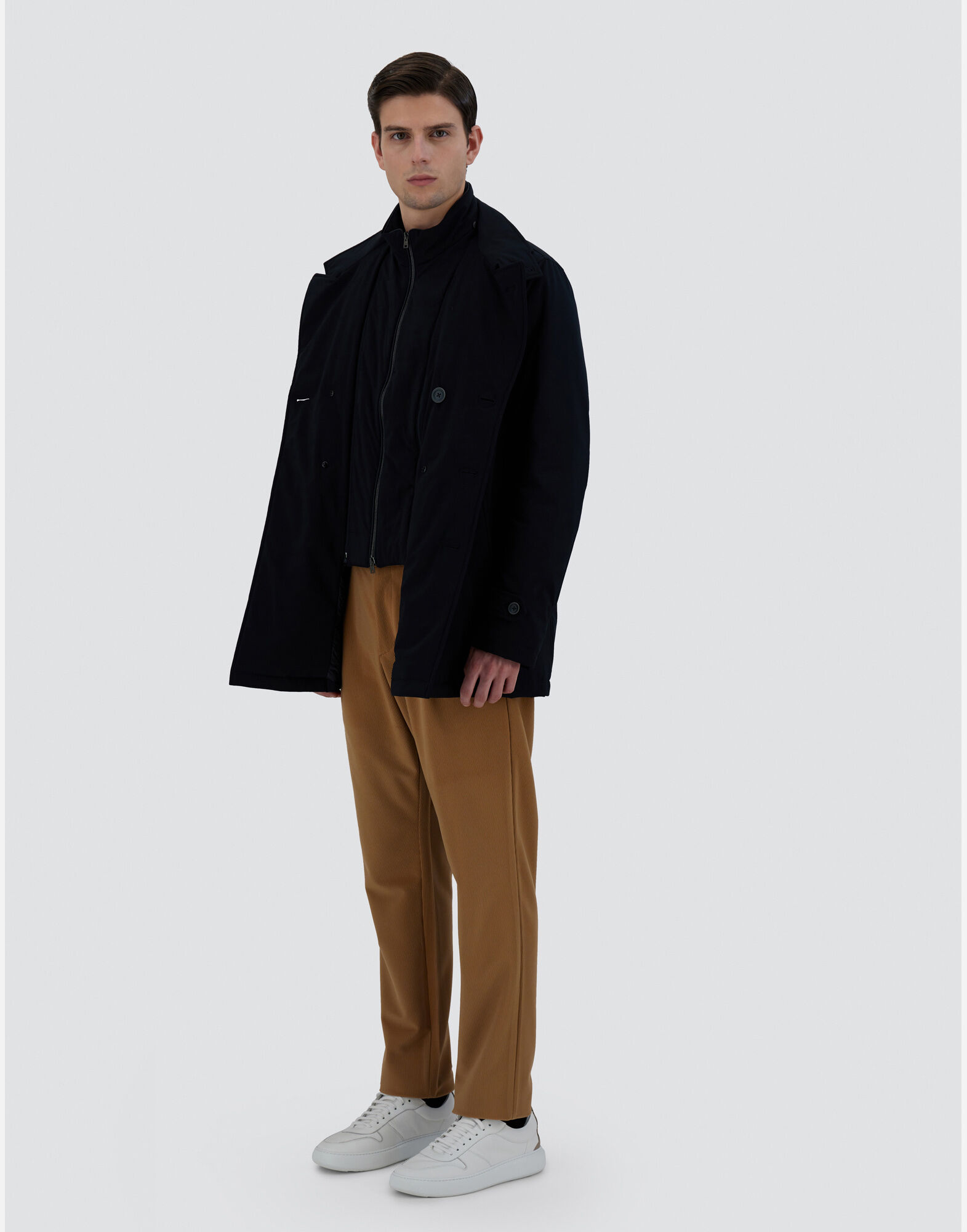 PEA COAT IN WASHINGTON in Navy Blue for Men | Herno®
